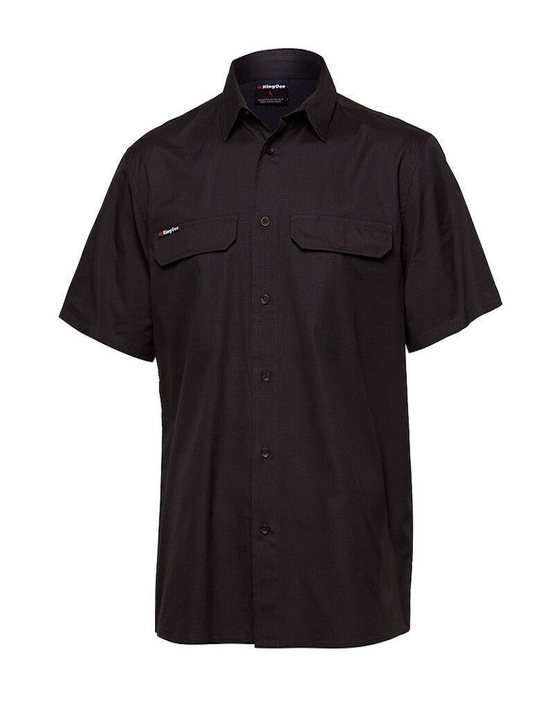 KingGee Mens Workcool Pro Shirt S/S Tough Stretch Ripstop Cotton Work K14022 - Land to Coast