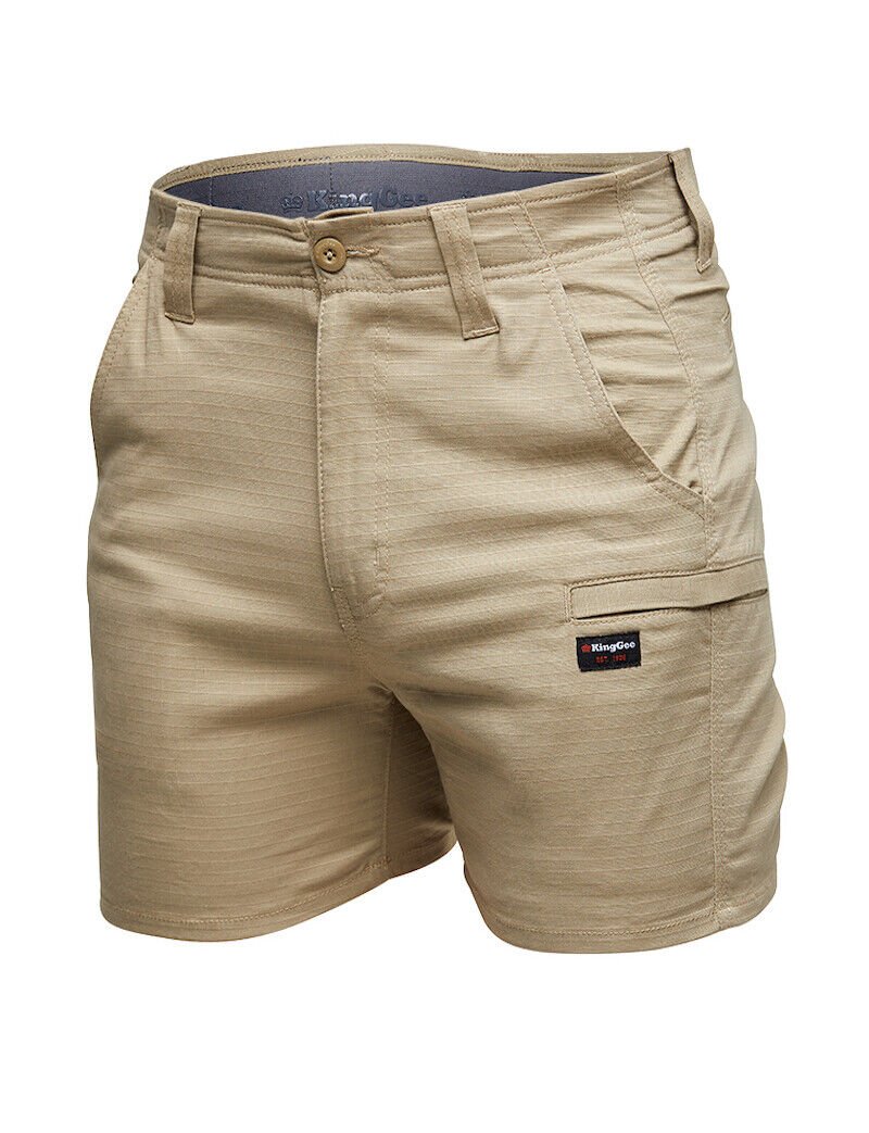 KingGee Mens Workcool Pro Short Shorts Comfort Waistband Stretch Ripstop K17008 - Land to Coast