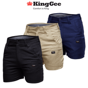 KingGee Mens Workcool Pro Short Shorts Comfort Waistband Stretch Ripstop K17008 - Land to Coast