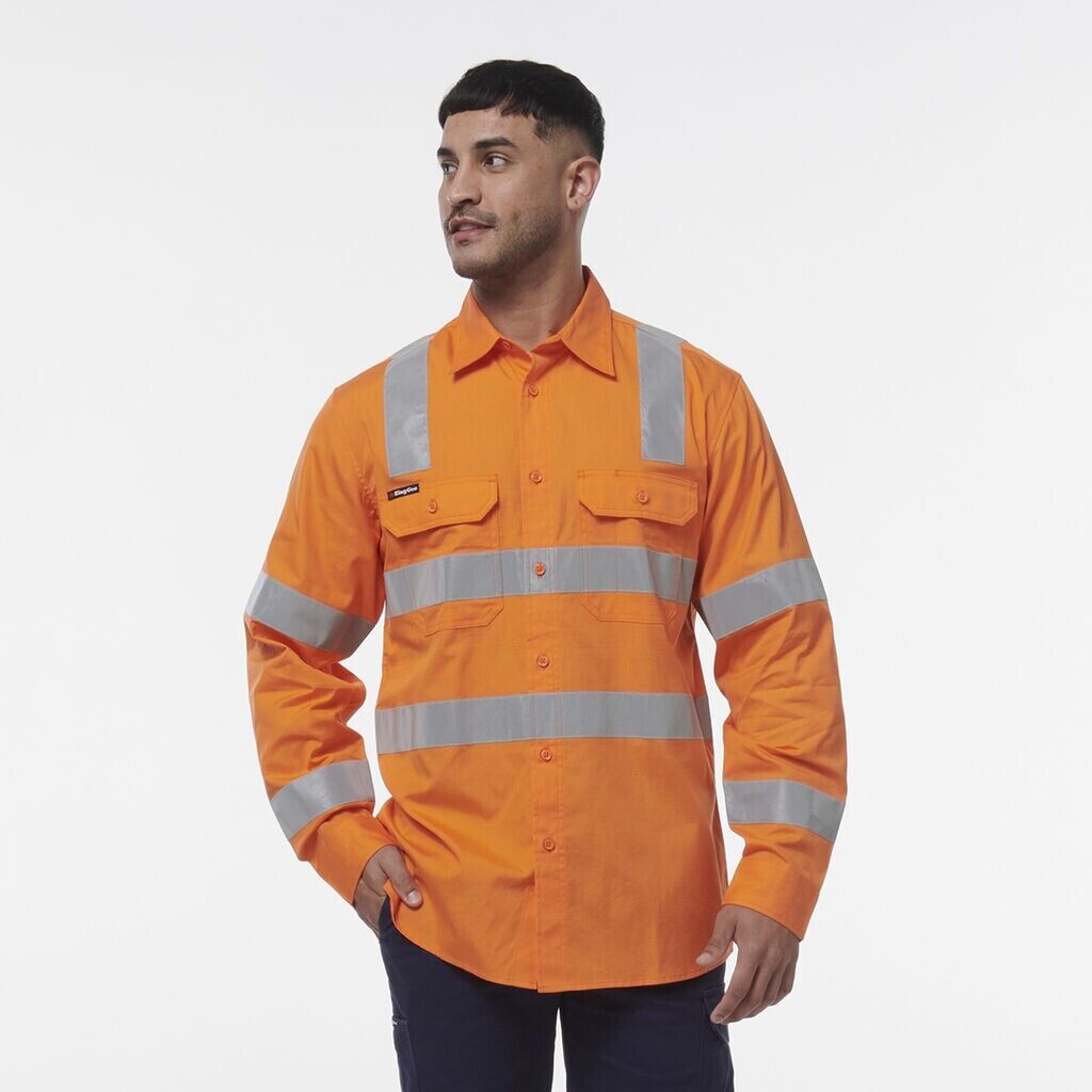KingGee Mens Workcool Vented Breathable Lightweight Vic Rail Work Shirt K54014 - Land to Coast