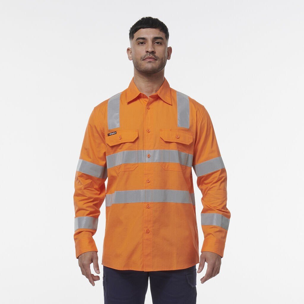 KingGee Mens Workcool Vented Breathable Lightweight Vic Rail Work Shirt K54014 - Land to Coast