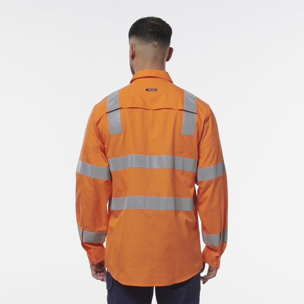 KingGee Mens Workcool Vented Breathable Lightweight Vic Rail Work Shirt K54014 - Land to Coast