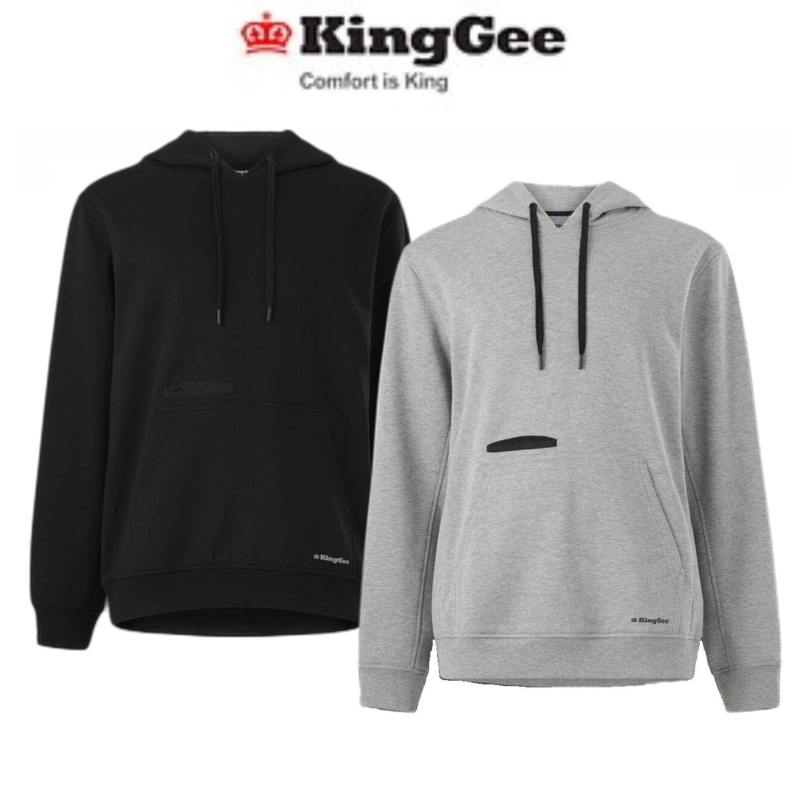 KINGGEE Originals Hoodie Fleece Winter Warm Comfy Ribbed Hems Draw Cord K05008 - Land to Coast
