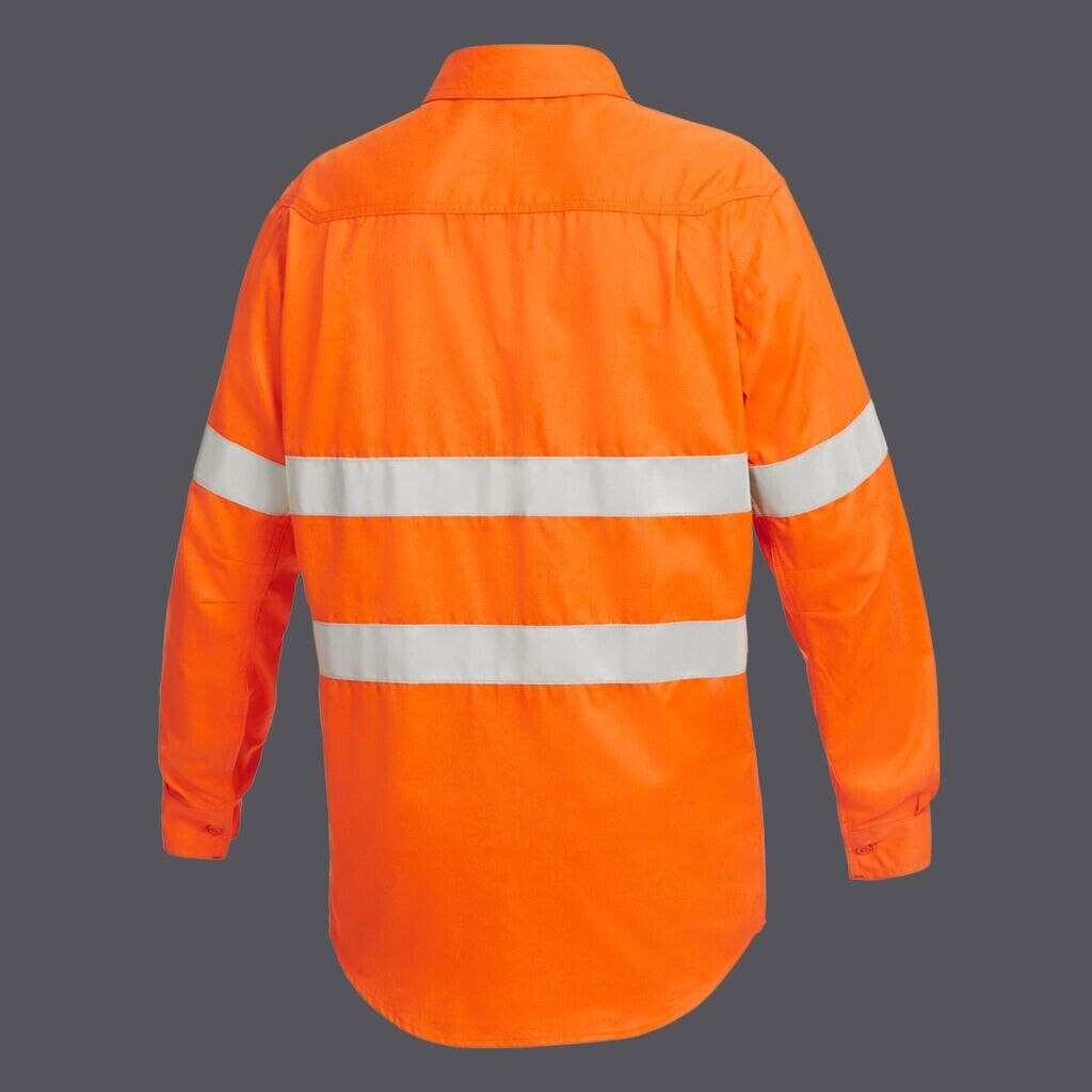 KingGee Shieldtec Lenzing Lightweight Pockets Hi - Vis Spliced Taped Shirt K84001 - Land to Coast
