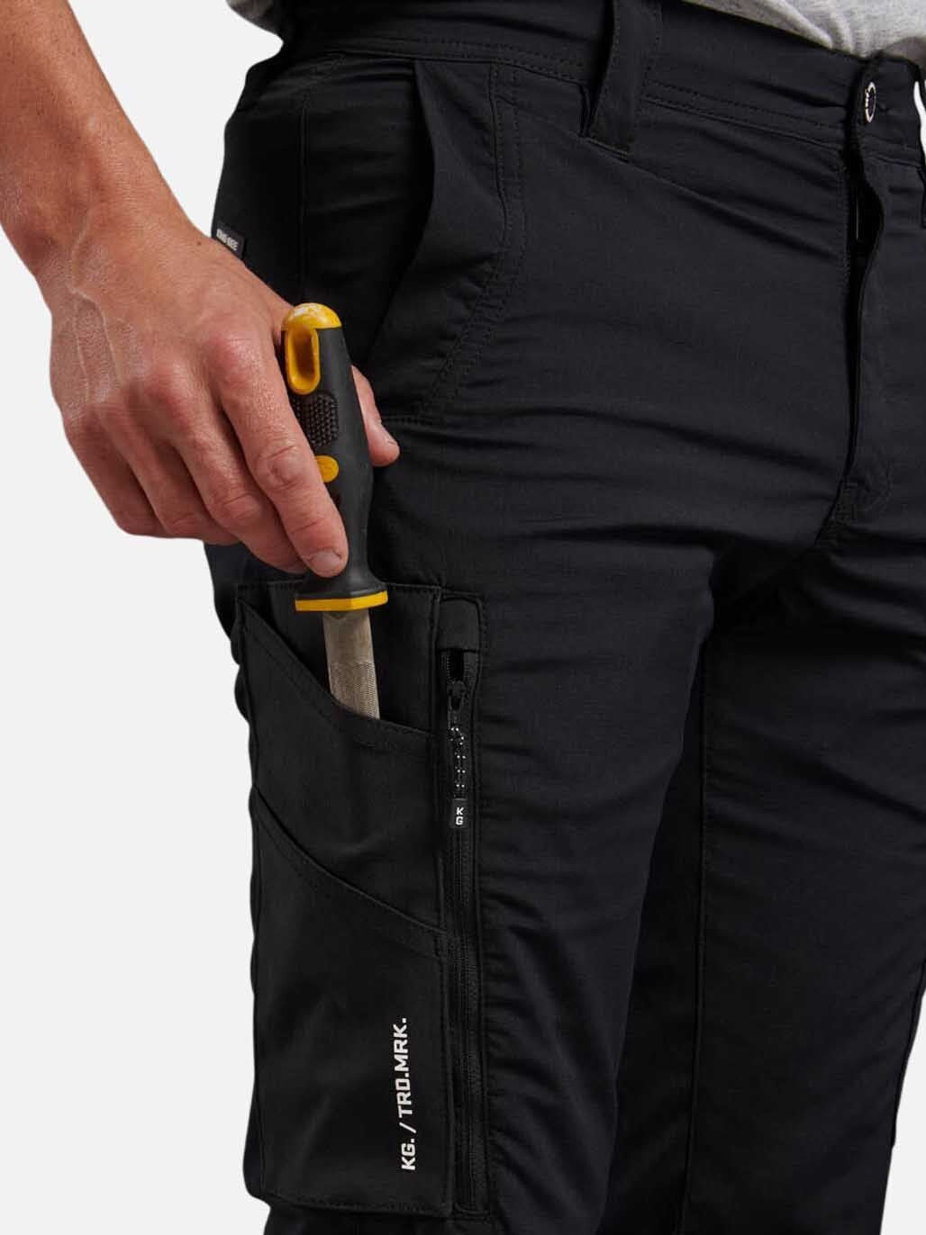 KingGee Trademark Cargo Pant Workmate Lightweight Stretch Ripstop Cordura K13022 - Land to Coast