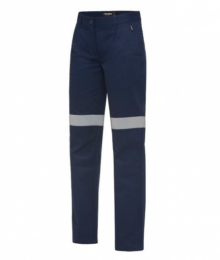 KingGee Women's Drill Reflective Pants Work Safety Tough Reinforced Comfy K43535 - Land to Coast