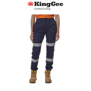 KingGee Womens Safety Stretch Bio Motion Cuff Comfy Pocket Comfort Pant K43009 - Land to Coast