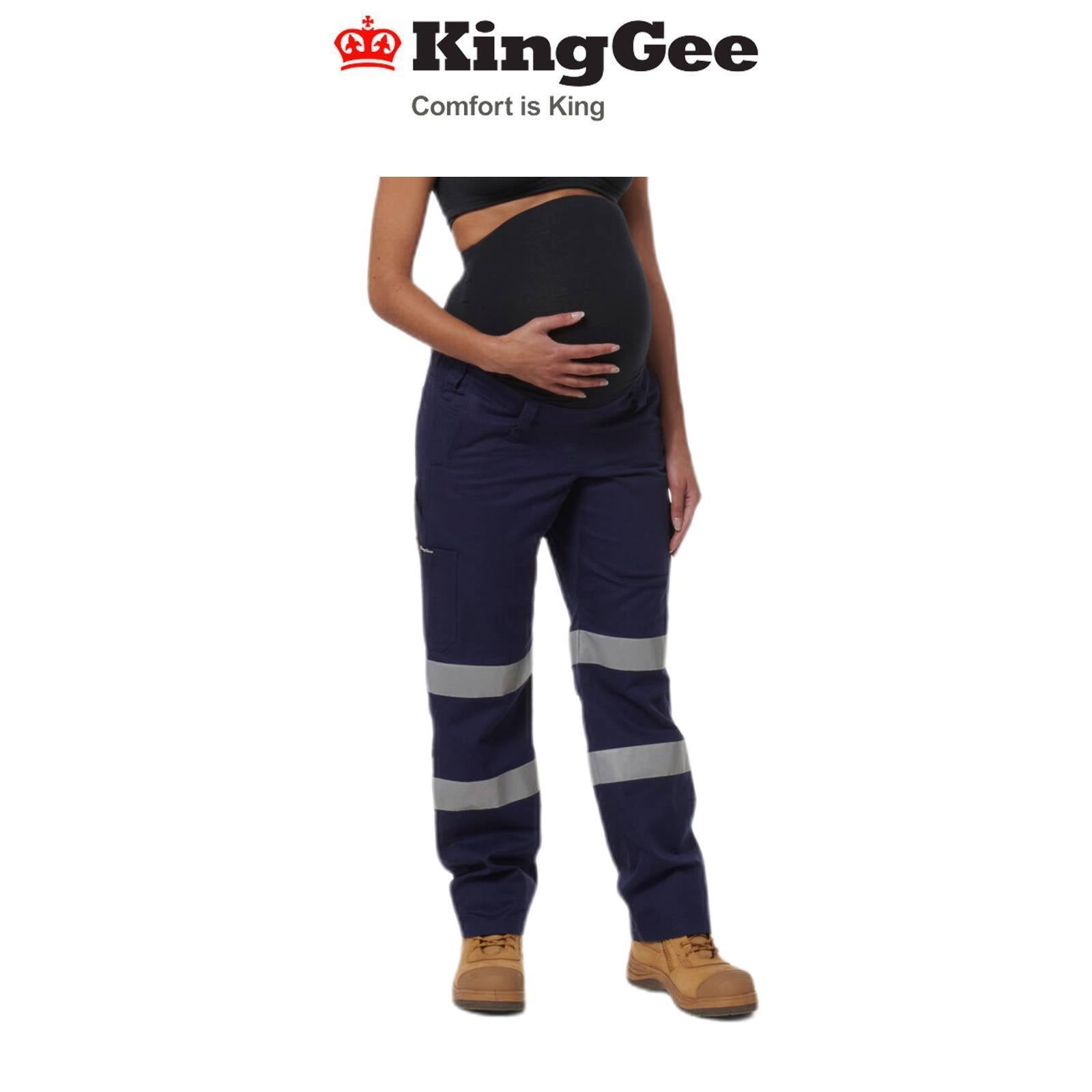 KingGee Womens Safety WorkCool Maternity Reflective Bio Motion Work Pant K43007 - Land to Coast
