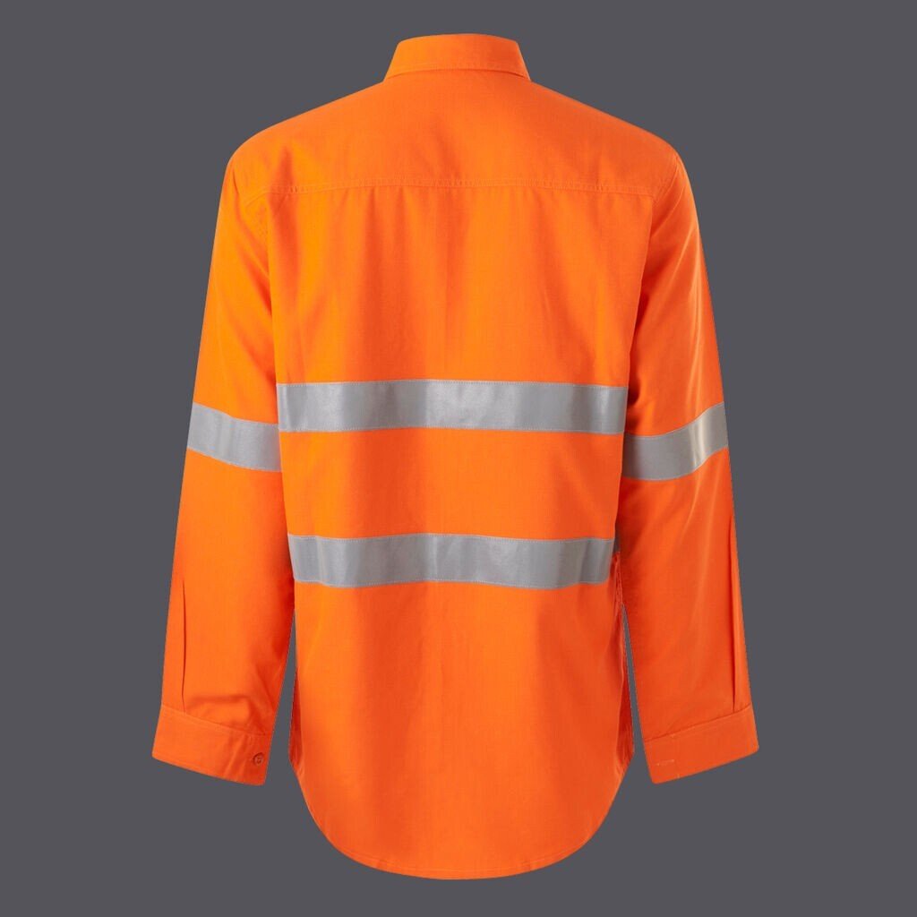 KingGee Womens Shieldtec Lightweight Lenzing HiVis Open Front Taped Shirt K84003 - Land to Coast