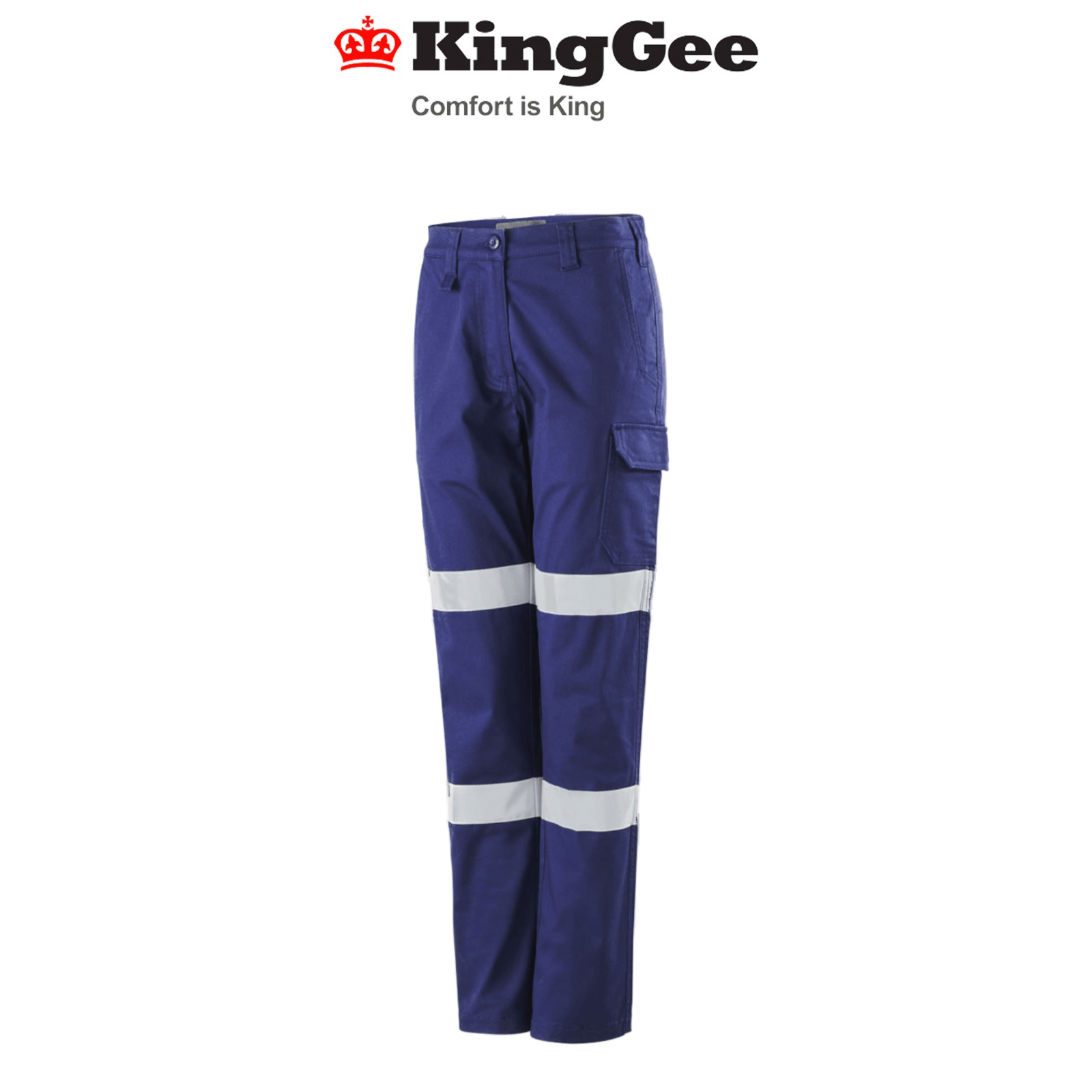 KingGee Womens Stretch Bio Motion Pant Reflective Safety Work Pants Comfy K43010 - Land to Coast