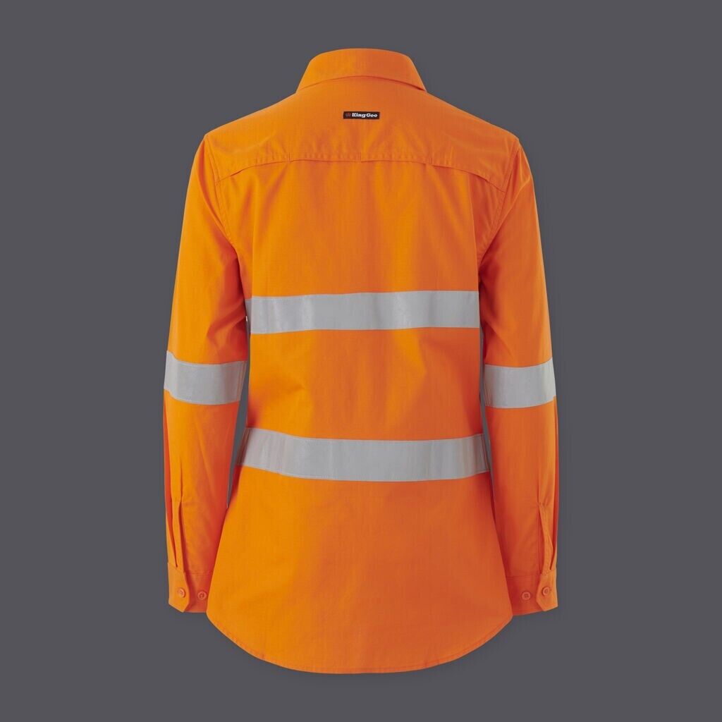 KingGee Womens Wookcool Vented Lightweight Closed Front Shirt Taped K44228 - Land to Coast