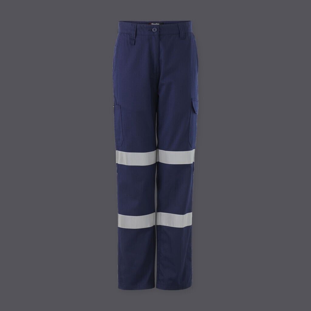 KingGee Womens Wookcool Vented Reflective Pants Pocket Cargo Pant Taped K43022 - Land to Coast