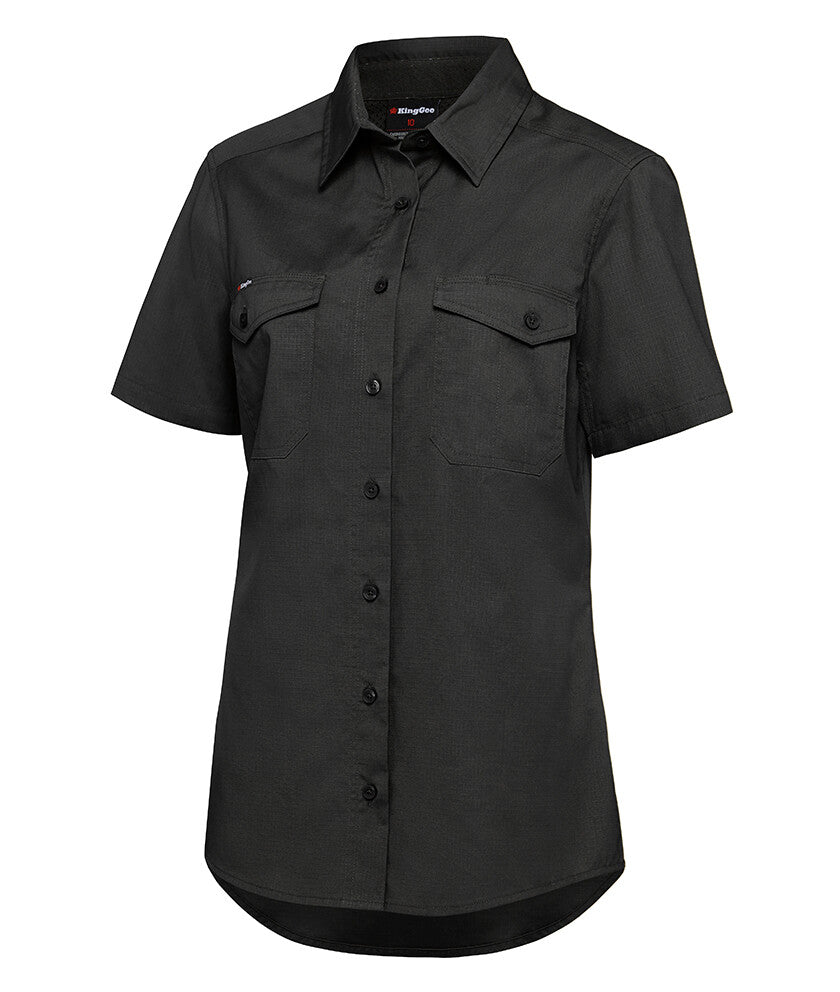 KingGee Womens Workcool 2 Shirt Short Sleeve Lightweight Breathable Work K44205 - Land to Coast