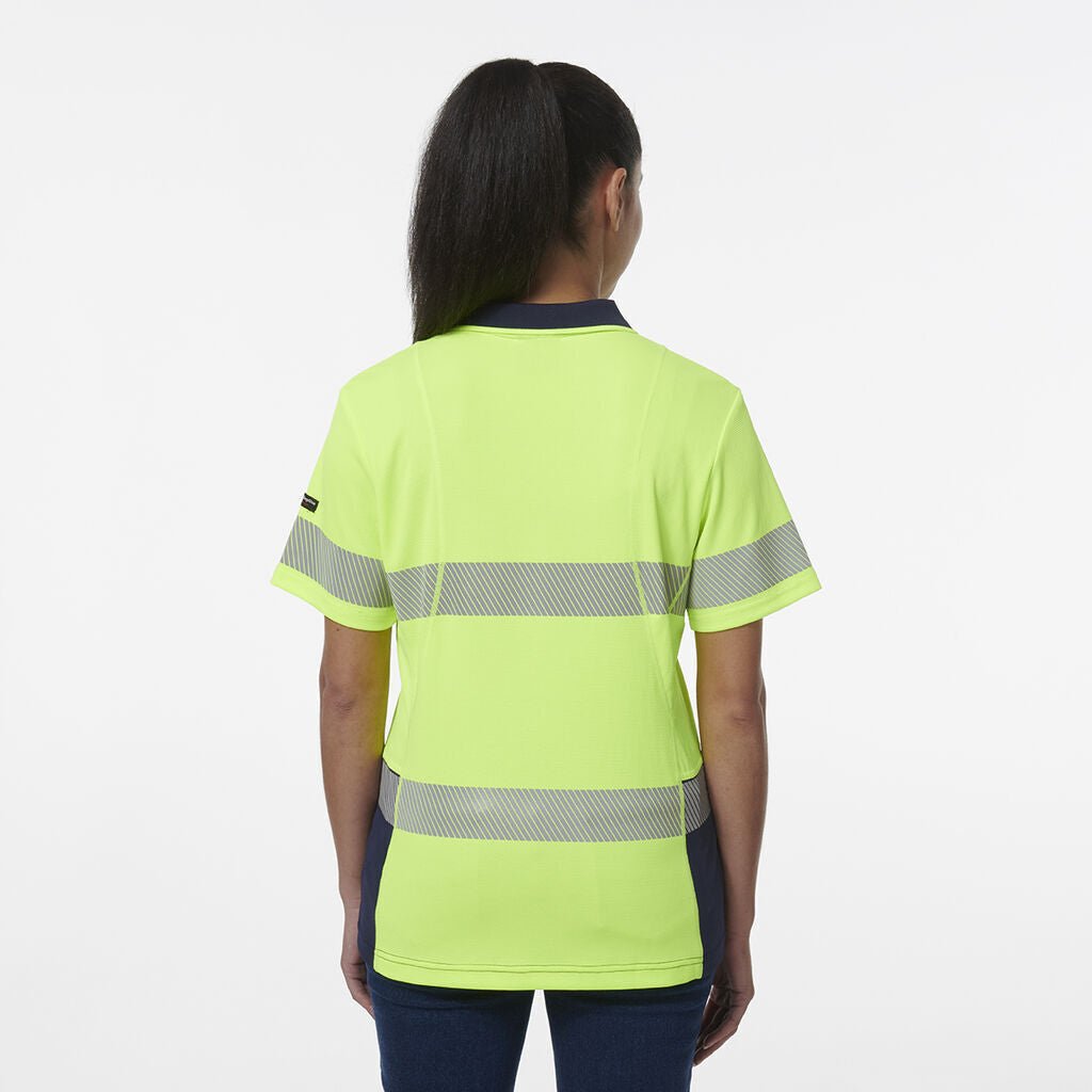 KingGee Womens Workcool Hyperfreeze Spliced With Segmented Tape Work Polo K44224 - Land to Coast