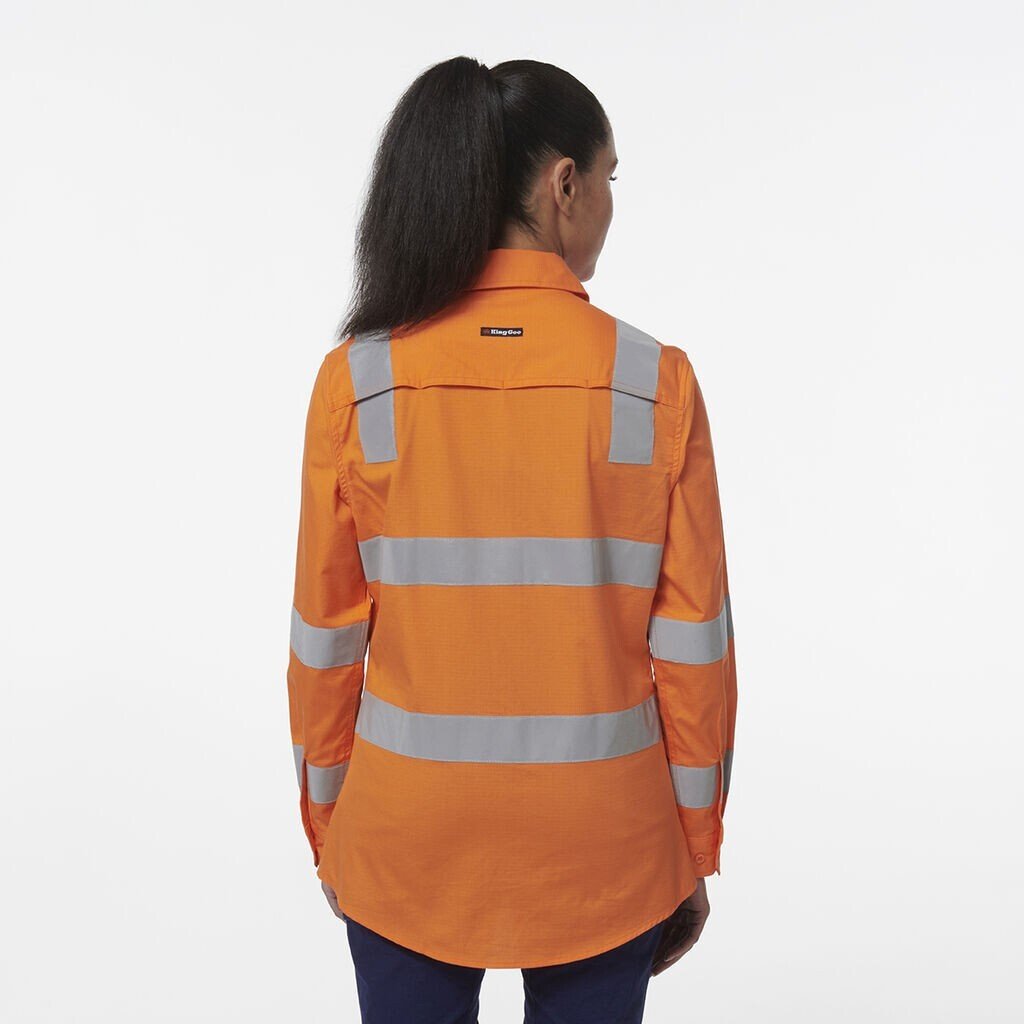 KingGee Womens Workcool Lightweight Breathable Vented Vic Rail Work Shirt K44232 - Land to Coast