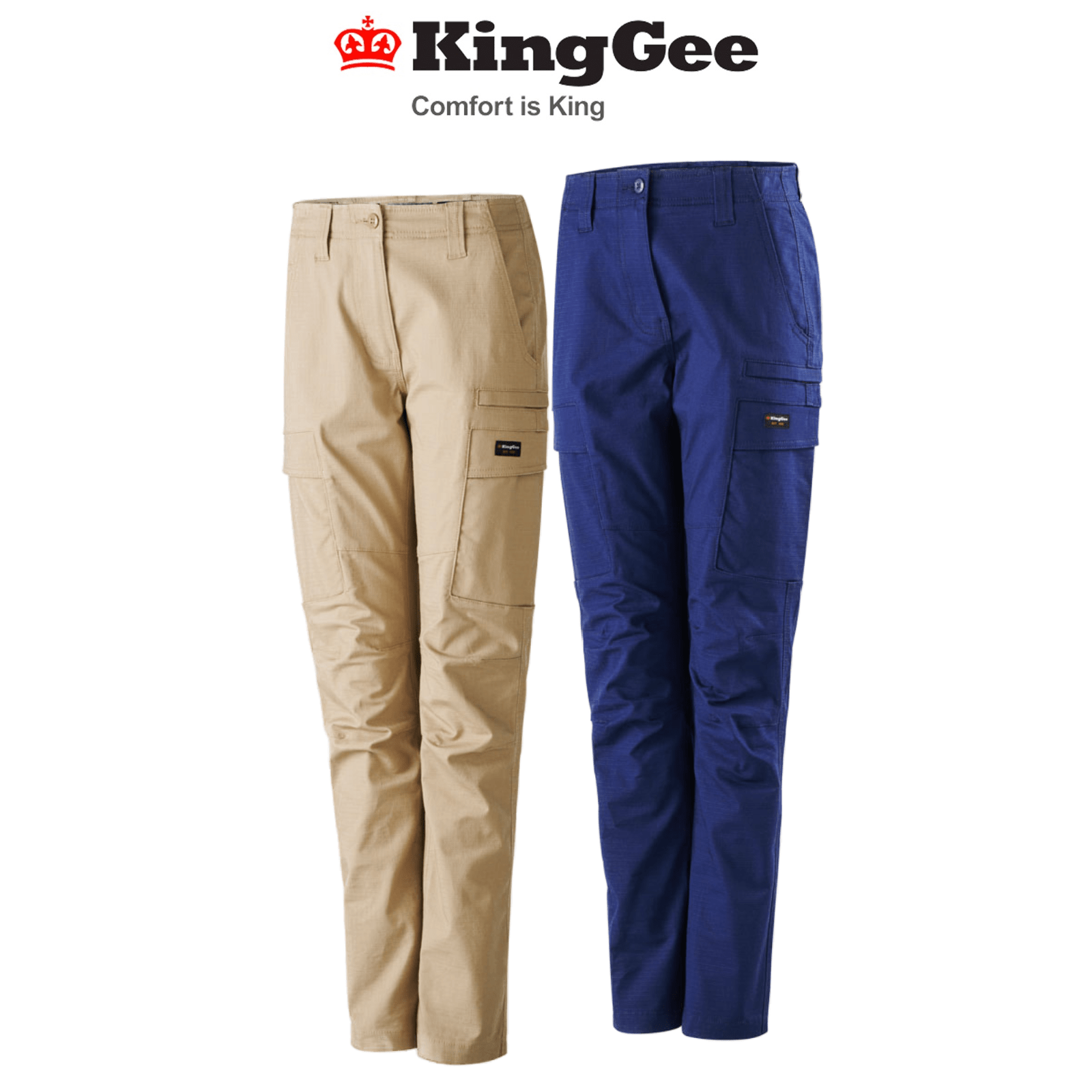 KIngGee Womens Workcool Pro Safety Stretch Cargo Pants Tough Comfy Work K43012 - Land to Coast