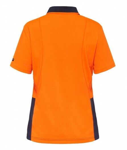 KingGee Womens WorkCool Spliced Polo S/S Shirt Hyperfreeze Work Comfy K44735 - Land to Coast