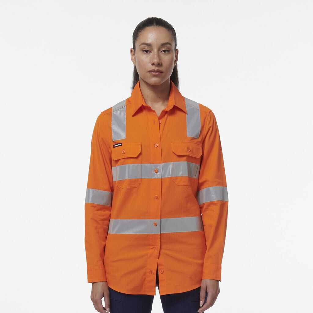 KingGee Womens Workcool Vented Breathable Lightweight NSW Rail Work Shirt K44203 - Land to Coast