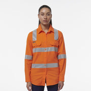 KingGee Womens Workcool Vented Breathable Lightweight NSW Rail Work Shirt K44203 - Land to Coast