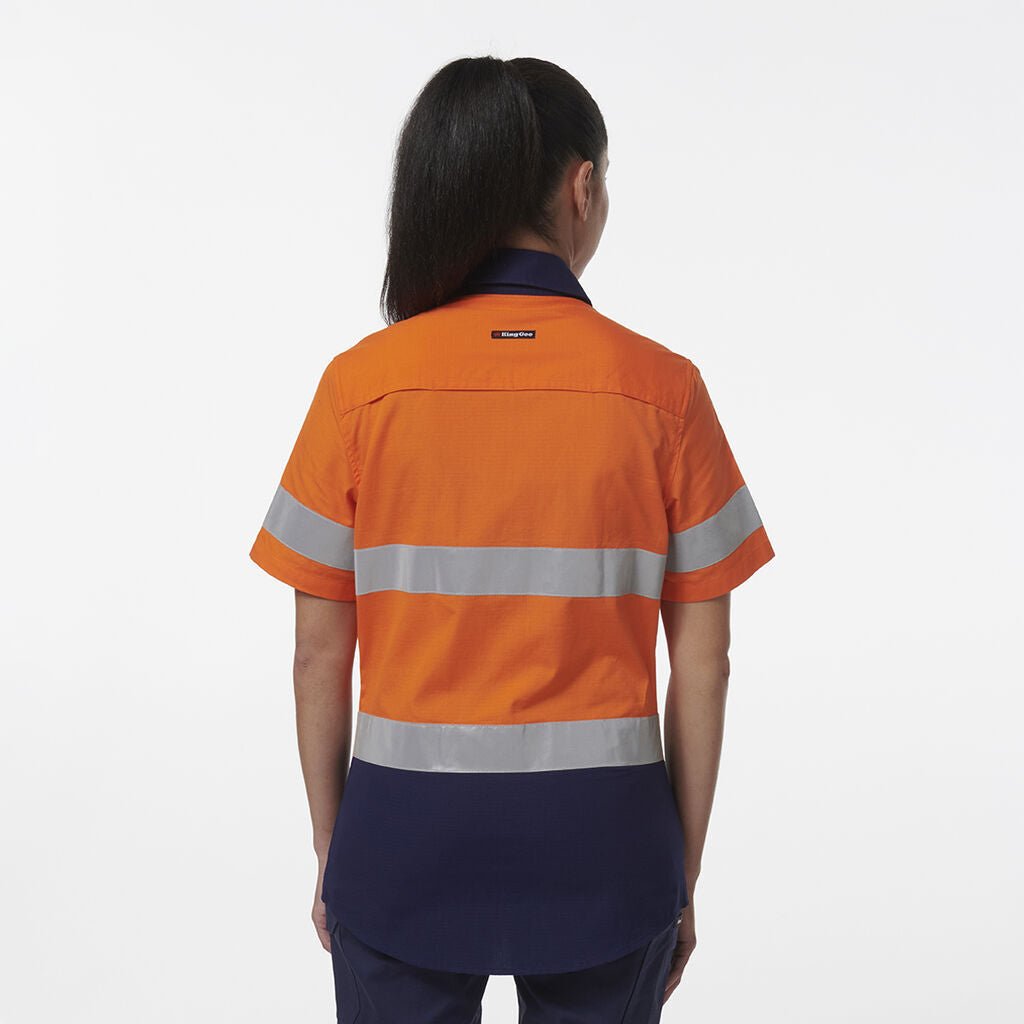 KingGee Womens Workcool Vented Reflective Short Sleeve Two Toned Shirt K44229 - Land to Coast