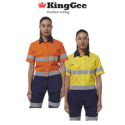 KingGee Womens Workcool Vented Reflective Short Sleeve Two Toned Shirt K44229 - Land to Coast