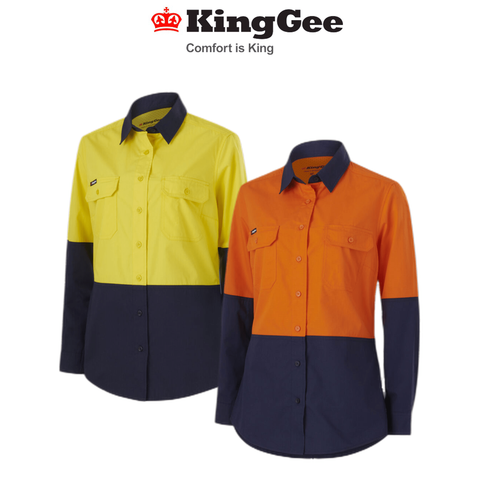 KingGee Womens WORKCOOL Vented Spliced Lightweight Pocket Cool L/S Shirt K44226 - Land to Coast