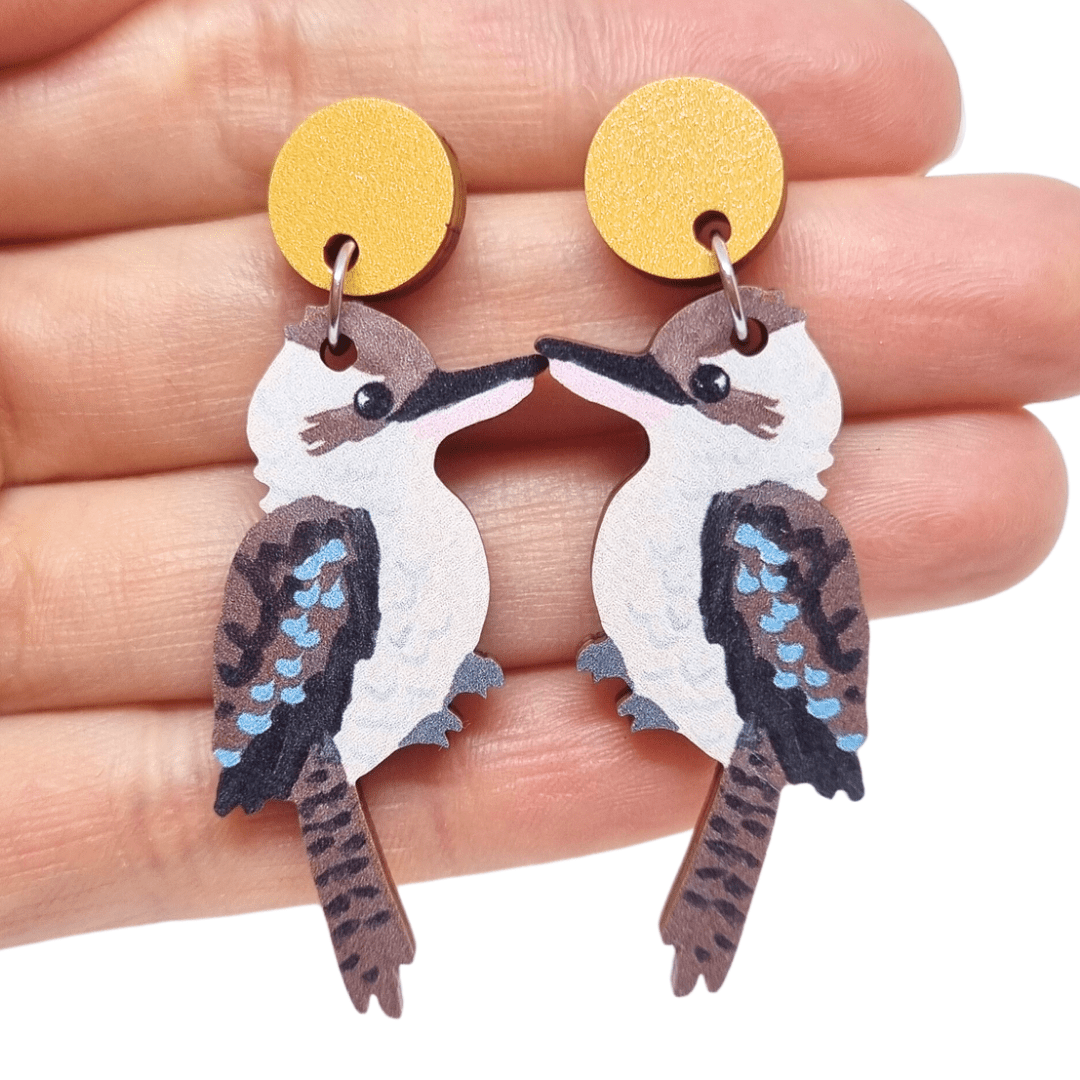 Kookaburra Australian Bird Earrings - Land to Coast