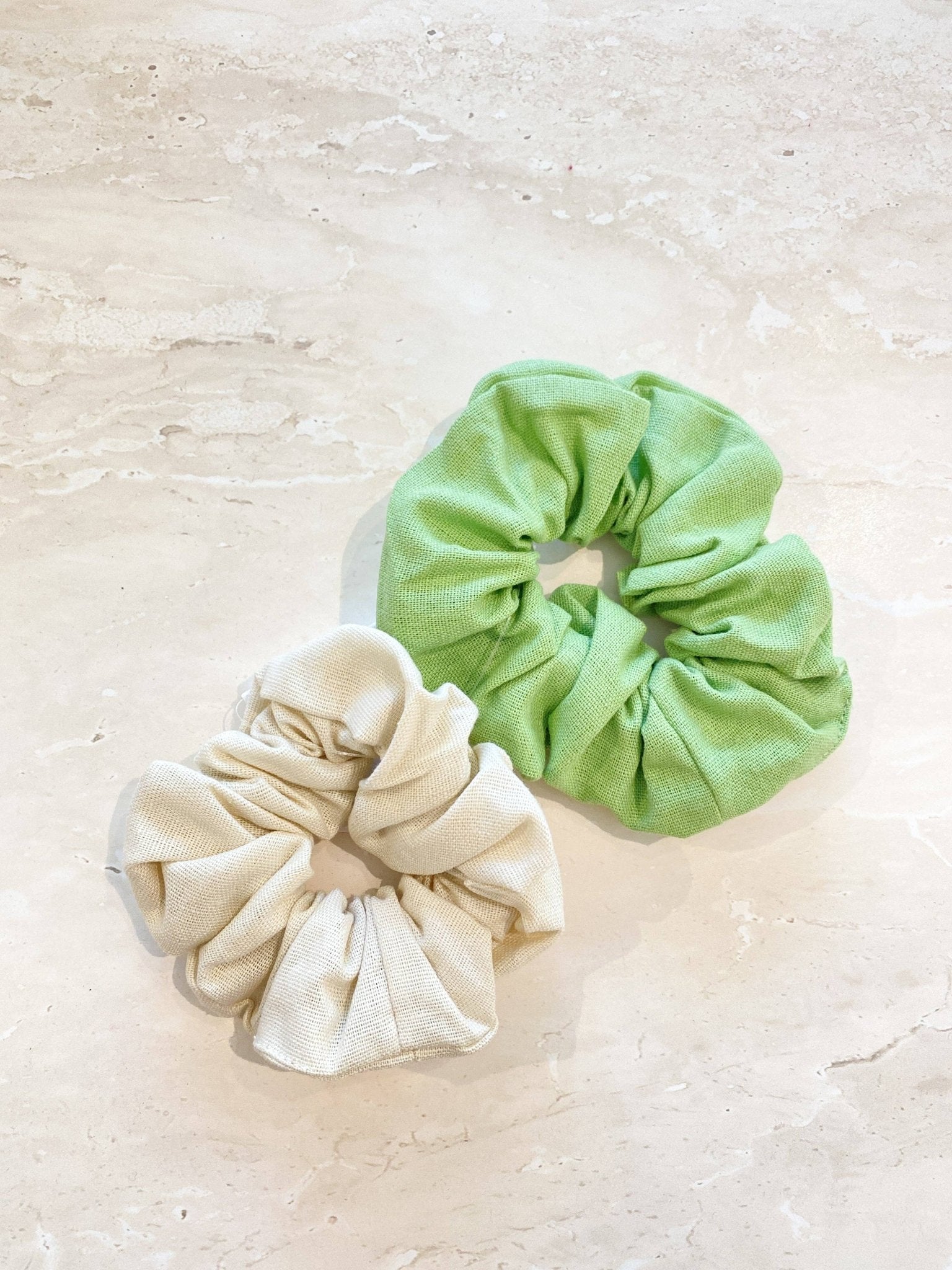 Matcha Latte Linen Scrunchie Pack - Land to Coast