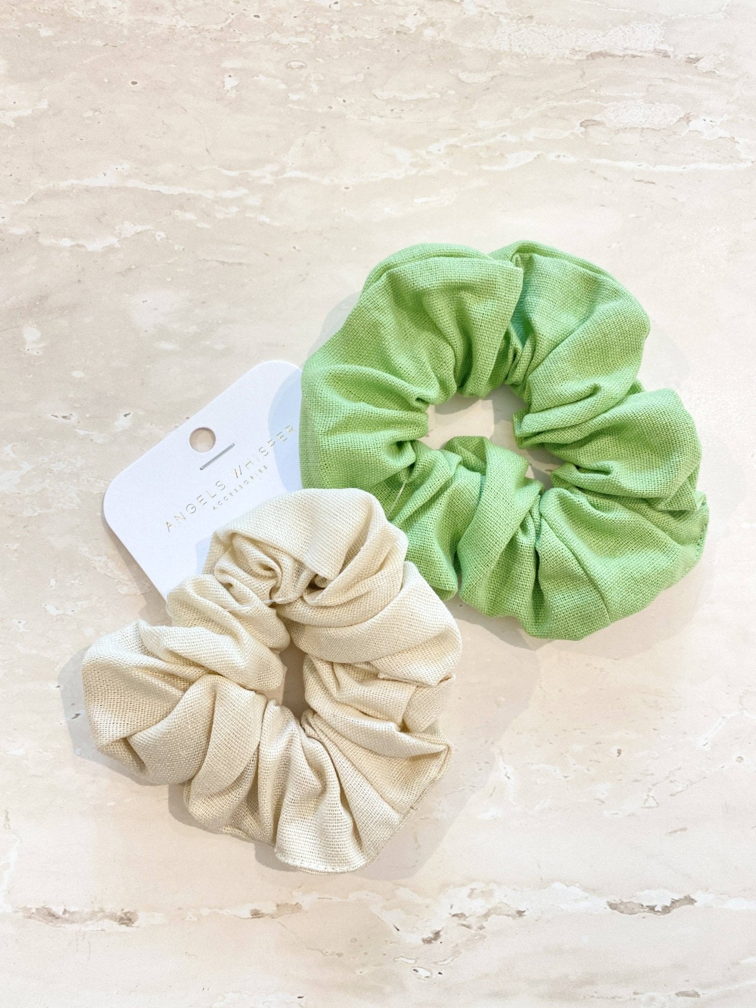 Matcha Latte Linen Scrunchie Pack - Land to Coast