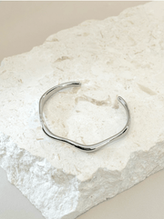 May Skinny Sterling Silver Plated Bangle - Land to Coast