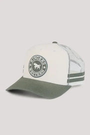 McCoy Trucker Cap - Beige / Pale Olive - Land to Coast