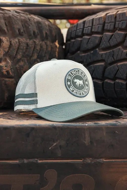 McCoy Trucker Cap - Beige / Pale Olive - Land to Coast