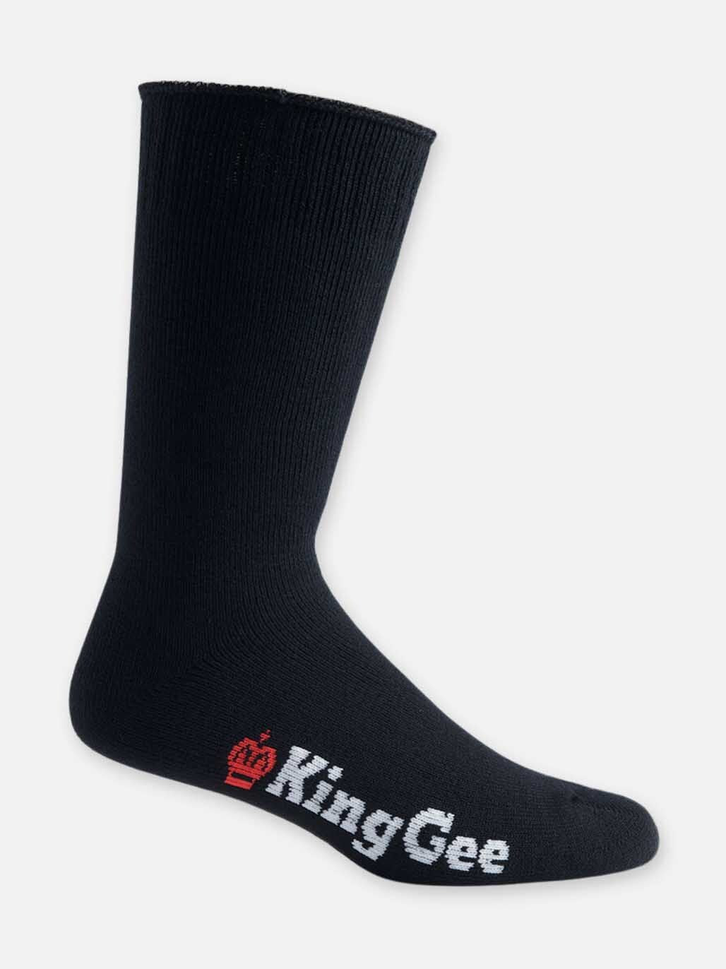 Mens Bamboo Work Socks 3 Pack Black Breathable Comfortable K09002 - Land to Coast