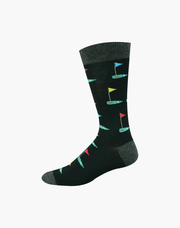 MENS GOLF GREEN BAMBOO SOCK - Land to Coast