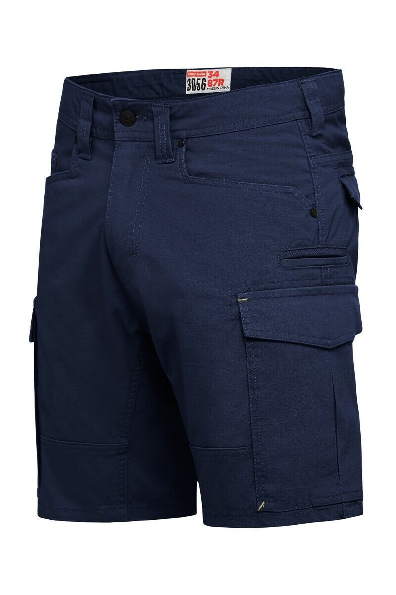 Mens Hard Yakka 3056 Cargo Shorts Cotton Ripstop Tradie Tough Stretch Y05100 - Land to Coast