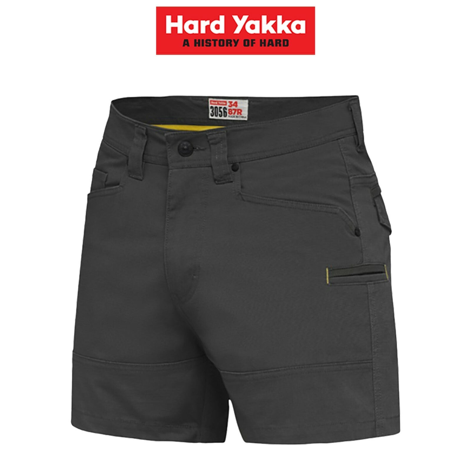 Mens Hard Yakka 3056 Short Shorts Cotton Ripstop Tradie Utility Stretch Y05115 - Land to Coast