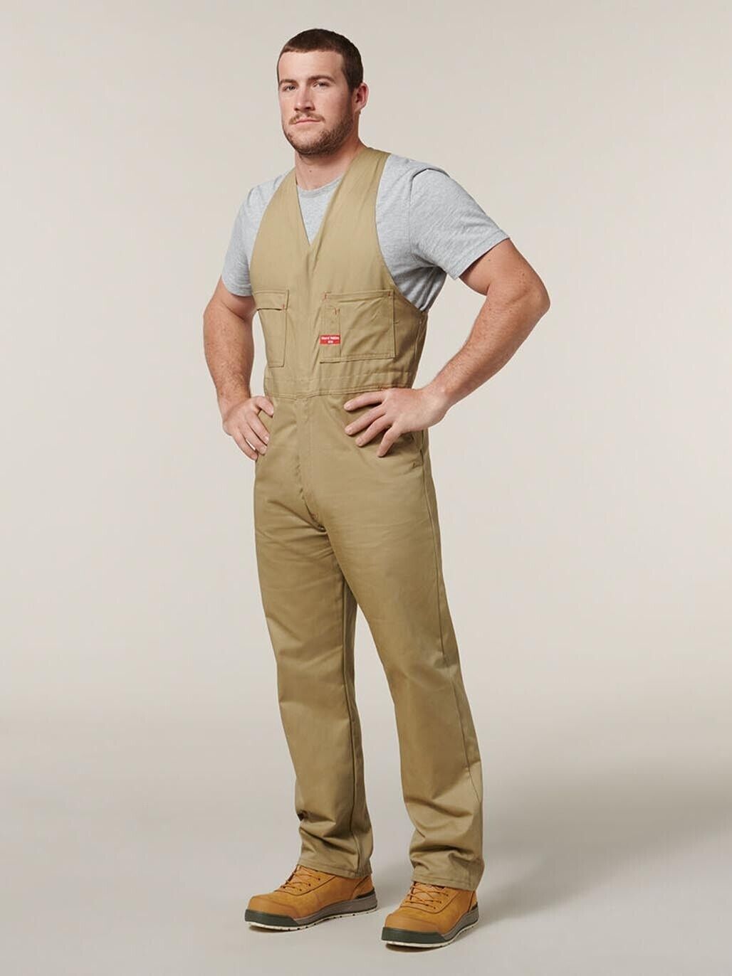 Mens Hard Yakka Action Back Phone Pocket Tradesman Overall Utility Work Y01555 - Land to Coast