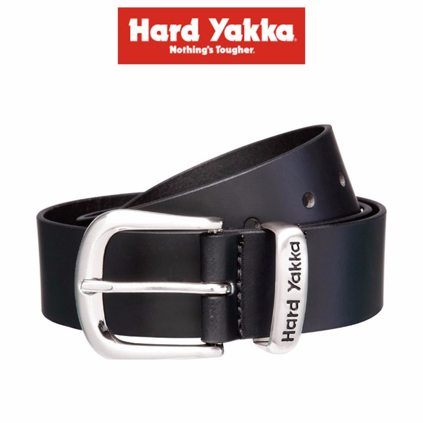 Mens Hard Yakka Belt Colorado Oil Tan Leather Work Brass Buckle Brown Y09402 - Land to Coast