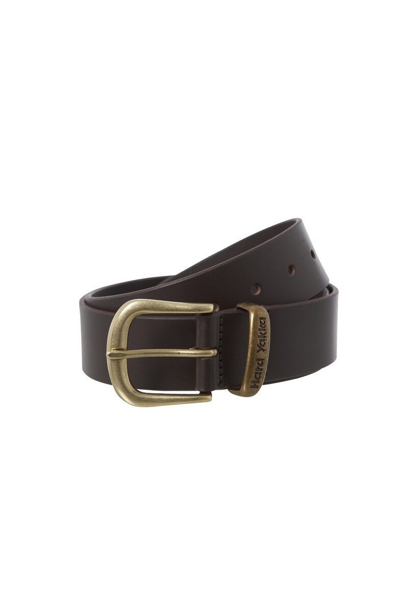 Mens Hard Yakka Belt Colorado Oil Tan Leather Work Brass Buckle Brown Y09402 - Land to Coast