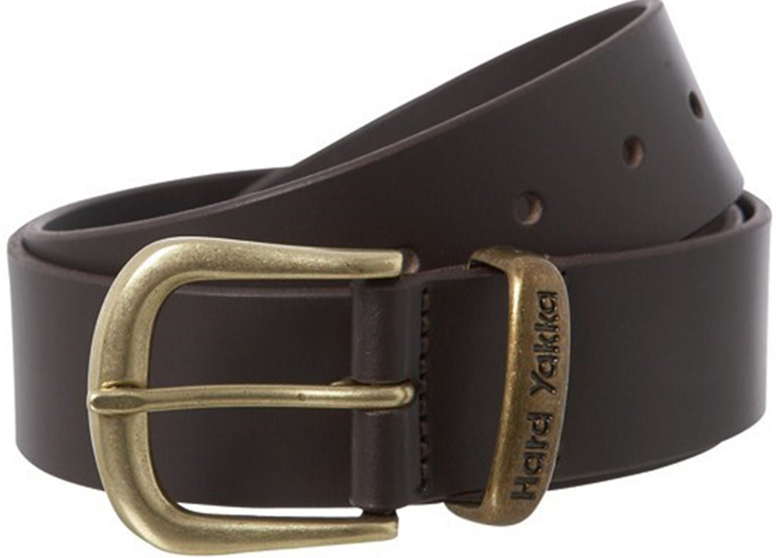 Mens Hard Yakka Belt Colorado Oil Tan Leather Work Brass Buckle Brown Y09402 - Land to Coast