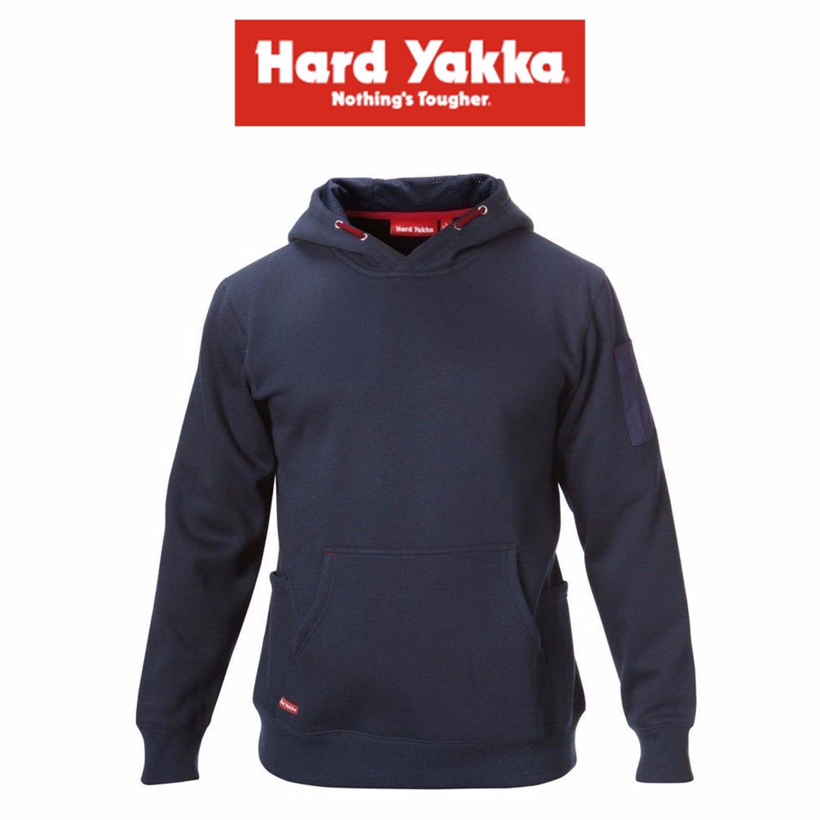 Mens Hard Yakka Brushed Fleece Hoodie Jumper Winter Workwear Safety Work Y19326 - Land to Coast