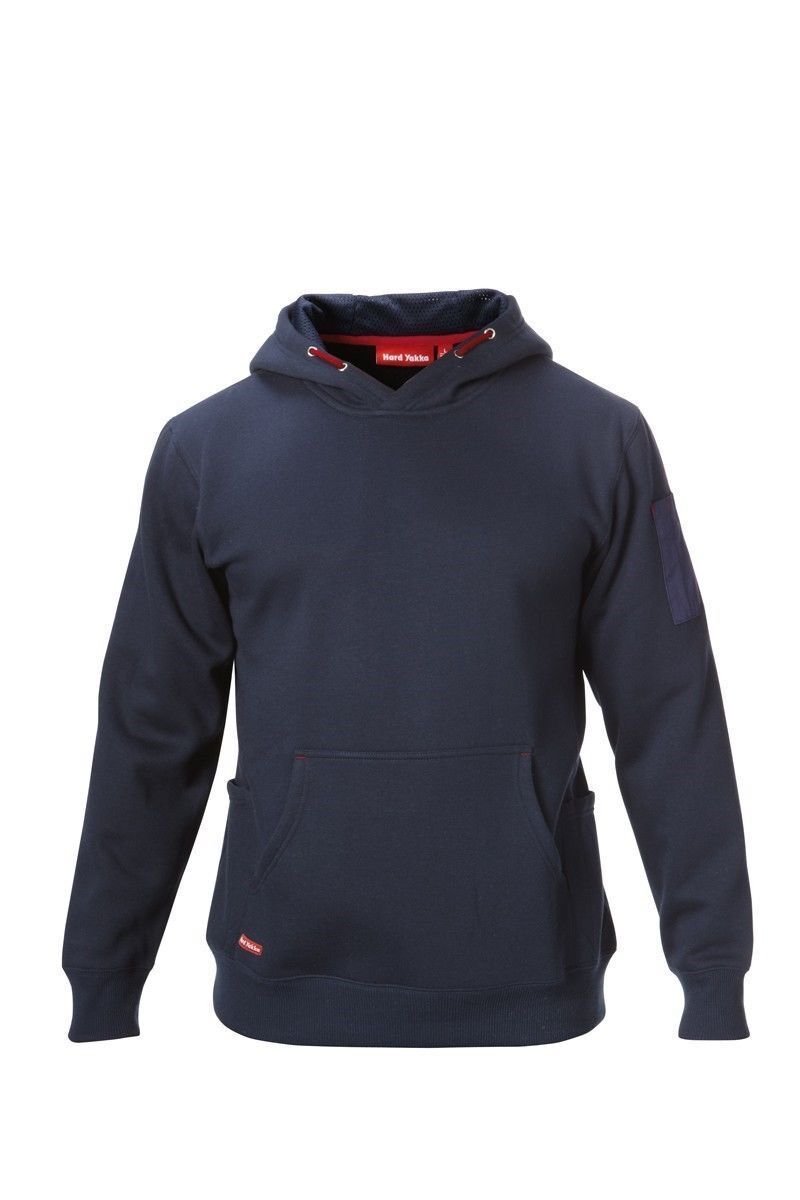Mens Hard Yakka Brushed Fleece Hoodie Jumper Winter Workwear Safety Work Y19326 - Land to Coast