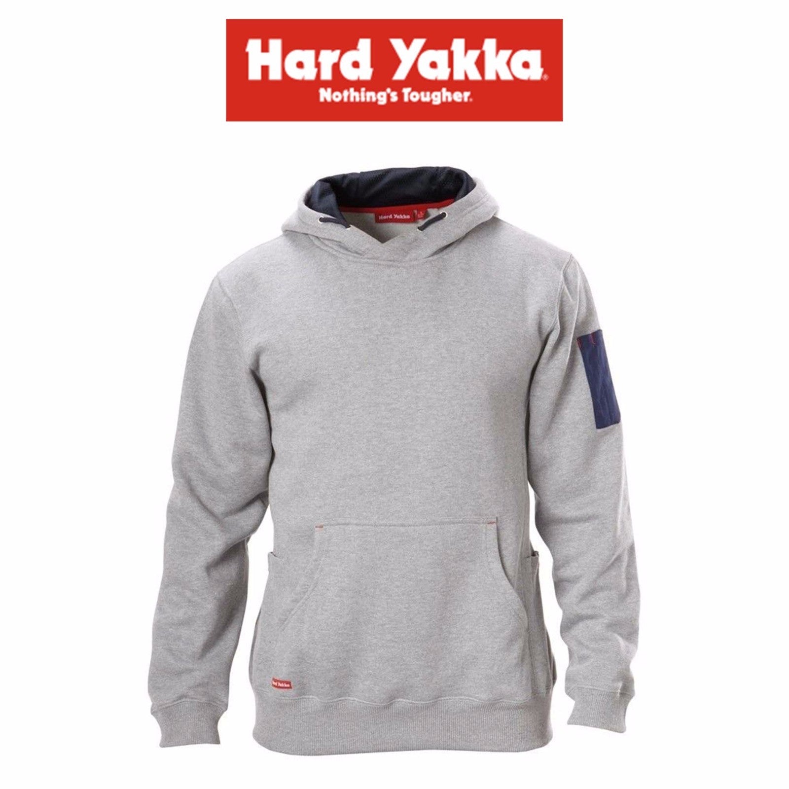 Mens Hard Yakka Brushed Fleece Hoodie Jumper Winter Workwear Safety Work Y19326 - Land to Coast