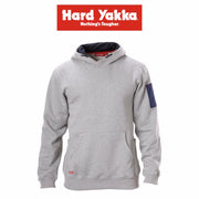 Mens Hard Yakka Brushed Fleece Hoodie Jumper Winter Workwear Safety Work Y19326 - Land to Coast