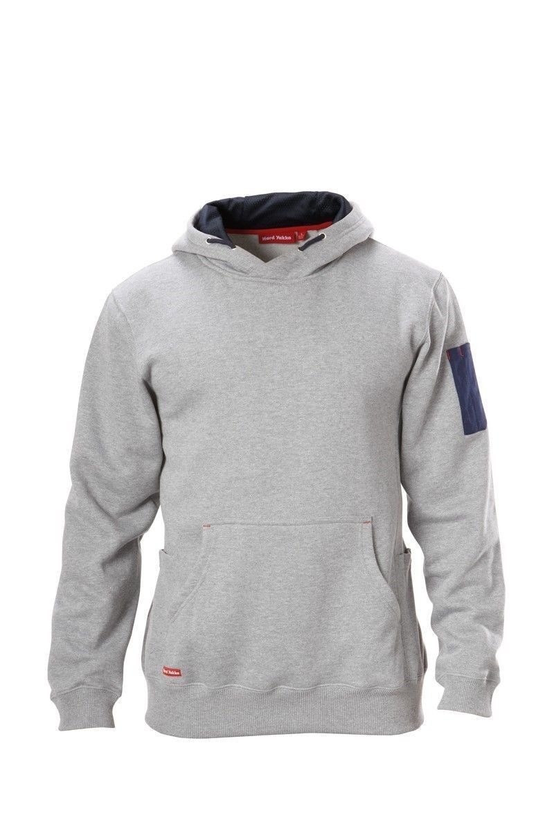 Mens Hard Yakka Brushed Fleece Hoodie Jumper Winter Workwear Safety Work Y19326 - Land to Coast