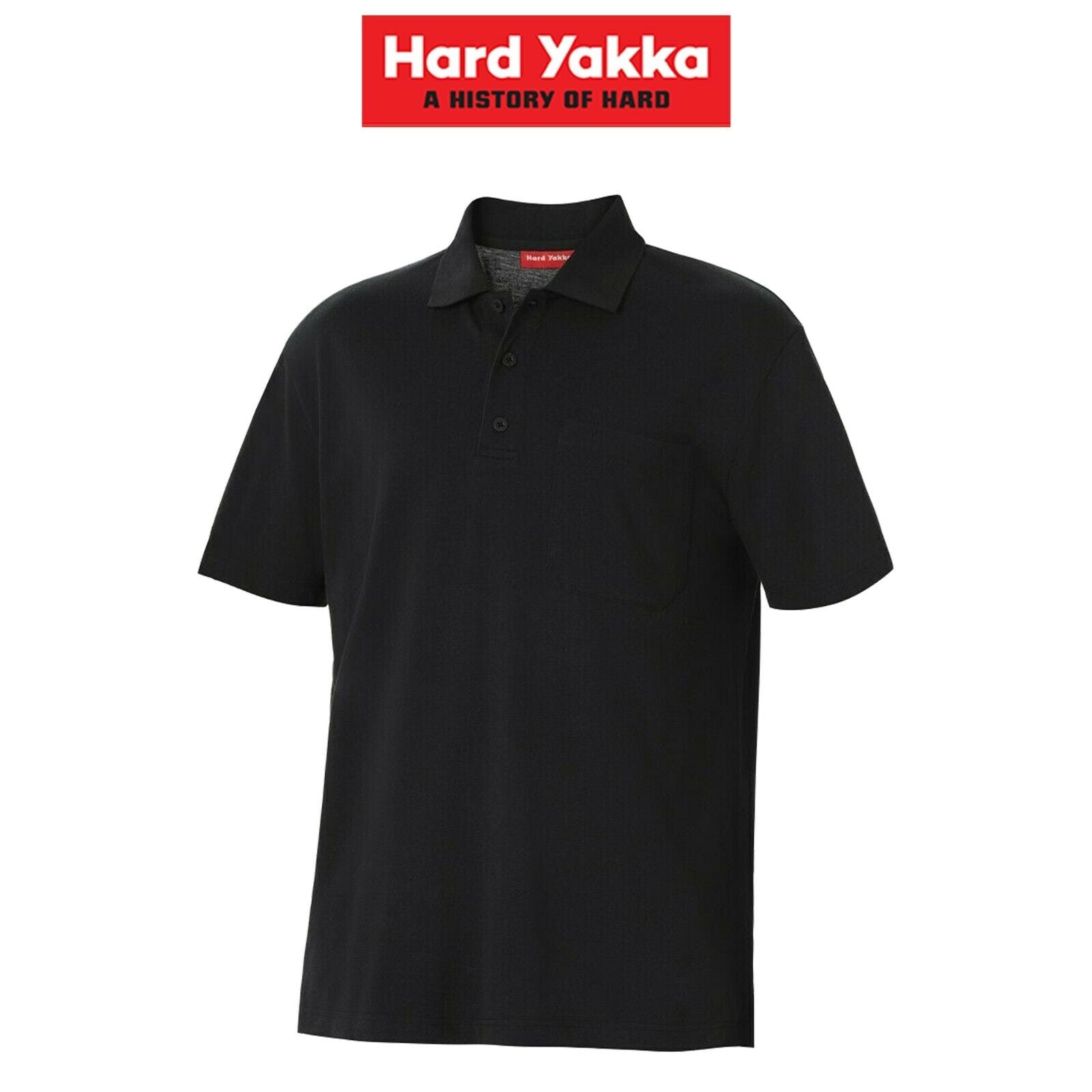 Mens Hard Yakka Casual Work Shirt Cotton Pique Polo Business Short Sleeve Y11306 - Land to Coast