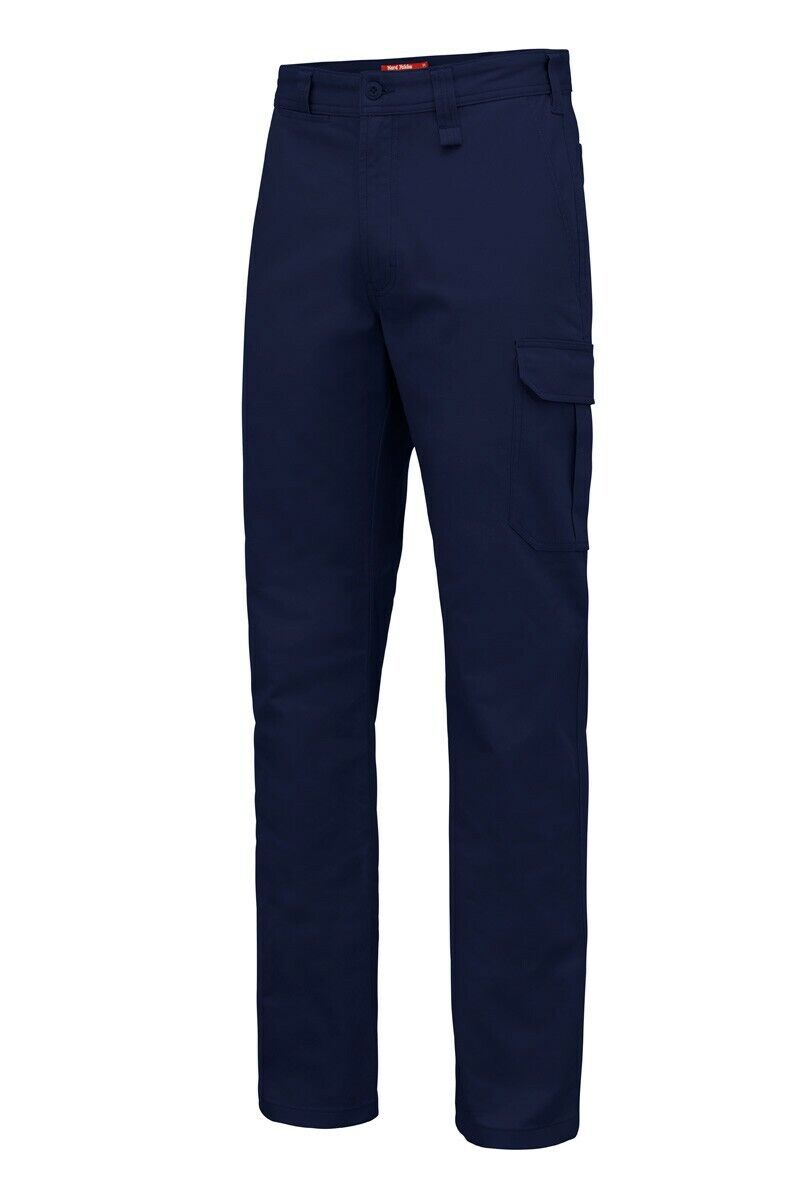 Mens Hard Yakka Core Basic Cargo Stretch Cotton Drill Work Pants Tradie Y02597 - Land to Coast