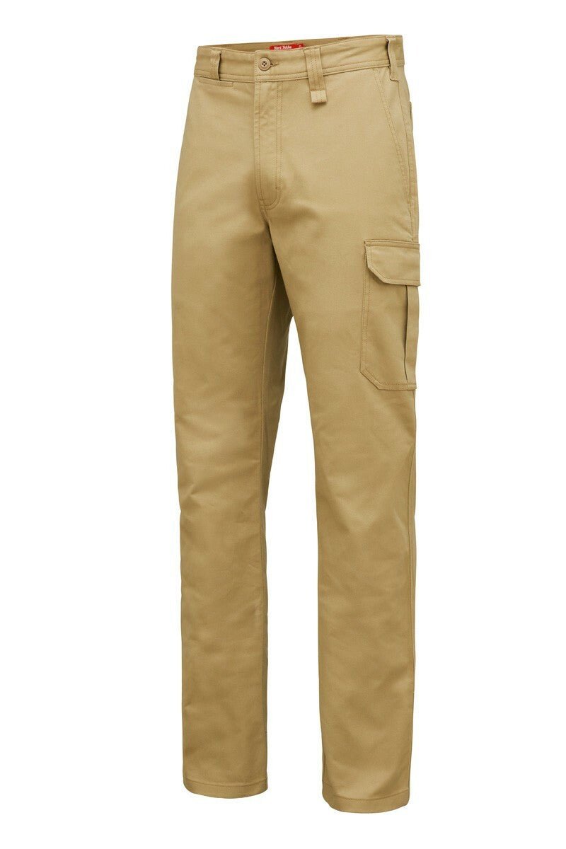 Mens Hard Yakka Core Basic Cargo Stretch Cotton Drill Work Pants Tradie Y02597 - Land to Coast