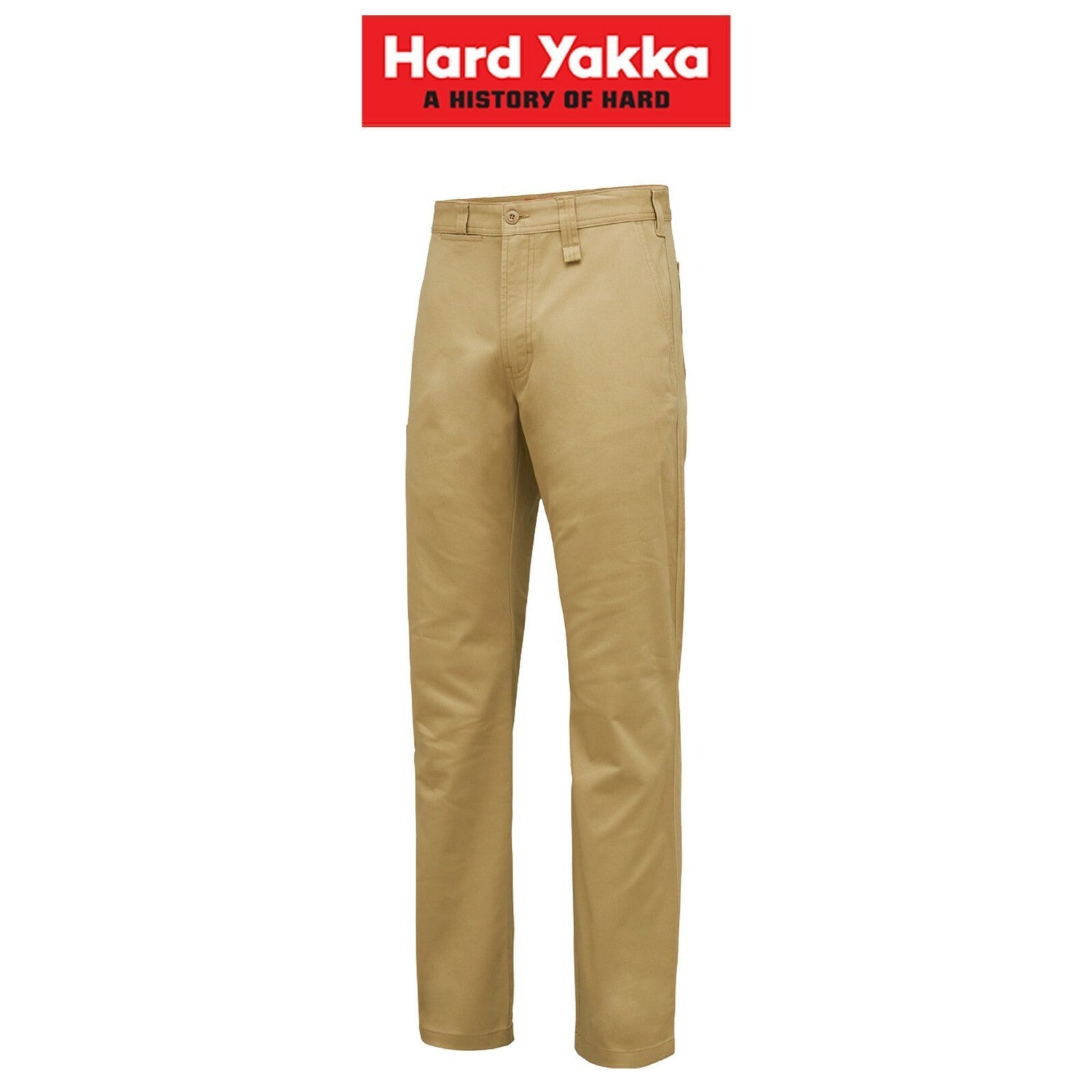 Mens Hard Yakka Core Basic Stretch Cotton Drill Work Pants Tradie Trade Y02596 - Land to Coast