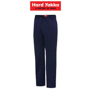 Mens Hard Yakka Core Drill Pants Pleat Cotton Phone Pocket 280 gsm Strong Y02530 - Land to Coast
